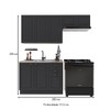 Cozinha Compacta Bariloche 8 Portas 2 Gavetas 100% Mdf Chumbo - Indékes