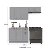 Cozinha Compacta Bariloche 8 Portas 2 Gavetas 100% Mdf Titânio Fosco - Indékes