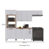Cozinha Compacta Bariloche 12 Portas 2 Gavetas com Tampo 100% Mdf Branco - Indékes