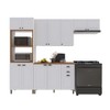 Cozinha Compacta Bariloche 12 Portas 2 Gavetas com Tampo 100% Mdf Branco - Indékes