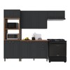 Cozinha Compacta Bariloche 12 Portas 2 Gavetas com Tampo 100% Mdf Chumbo - Indékes