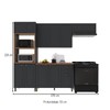 Cozinha Compacta Bariloche 12 Portas 2 Gavetas com Tampo 100% Mdf Chumbo - Indékes