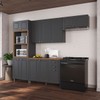 Cozinha Compacta Bariloche 12 Portas 2 Gavetas com Tampo 100% Mdf Chumbo - Indékes
