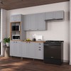 Cozinha Compacta Bariloche 12 Portas 2 Gavetas com Tampo 100% Mdf Titânio Fosco - Indékes
