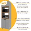 Cozinha Compacta Bariloche 12 Portas 2 Gavetas com Tampo 100% Mdf Titânio Fosco - Indékes