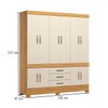 Guarda-Roupa Casal New Murano 10 Portas 3 Gavetas Cinamon/Off White - Demóbile