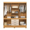 Guarda-Roupa Casal New Murano 10 Portas 3 Gavetas Cinamon/Off White - Demóbile