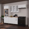 Cozinha Completa Bariloche 12 Portas 2 Gavetas com Vidro 100% Mdf Branco - Indékes