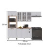 Cozinha Completa Bariloche 12 Portas 2 Gavetas com Vidro 100% Mdf Branco - Indékes