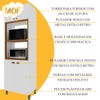 Cozinha Completa Bariloche 12 Portas 2 Gavetas com Vidro 100% Mdf Branco - Indékes