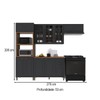 Cozinha Completa Bariloche 12 Portas 2 Gavetas com Vidro 100% Mdf  Chumbo - Indékes