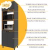 Cozinha Completa Bariloche 12 Portas 2 Gavetas com Vidro 100% Mdf  Chumbo - Indékes