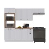 Cozinha Completa Bariloche 12 Portas 2 Gavetas com Tampo 100% Mdf Branco - Indékes