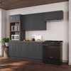Cozinha Completa Bariloche 12 Portas 2 Gavetas com Tampo 100% Mdf Chumbo - Indékes