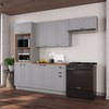 Cozinha Completa Bariloche 12 Portas 2 Gavetas com Tampo 100% Mdf Titânio Fosco - Indékes