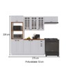 Cozinha Completa Bariloche 12 Portas 2 Gavetas com Vidro 100% Mdf 6225.126 Branco - Indekes