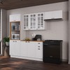Cozinha Completa Bariloche 12 Portas 2 Gavetas com Vidro 100% Mdf 6225.126 Branco - Indekes