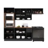Cozinha Completa Bariloche 12 Portas 2 Gavetas com Vidro 100% Mdf 6225.126 Chumbo - Indekes