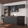 Cozinha Completa Bariloche 12 Portas 2 Gavetas com Vidro 100% Mdf 6225.126 Chumbo - Indekes