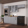 Cozinha Completa Bariloche 12 Portas 2 Gavetas com Vidro 100% Mdf 6225.126 Titânio Fosco - Indekes