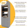 Cozinha Completa Bariloche 12 Portas 2 Gavetas com Vidro 100% Mdf 6225.126 Titânio Fosco - Indekes