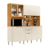 Cozinha Compacta Amora 10 Portas 2 Gavetas Cinamon/Off White - Demóbile