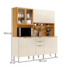 Cozinha Compacta Amora 10 Portas 2 Gavetas Cinamon/Off White - Demóbile