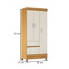 Guarda-Roupa Wind 3 Portas Cinamon/Off White - Demóbile