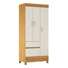 Guarda-Roupa Wind 3 Portas Cinamon/Off White - Demóbile