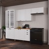 Cozinha Completa Bariloche 12 Portas 2 Gavetas com Vidro 100% Mdf 6225.127 Branco - Indékes