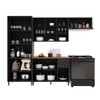Cozinha Completa Bariloche 12 Portas 2 Gavetas com Vidro 100% Mdf 6225.127 Chumbo - Indékes
