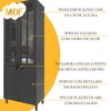 Cozinha Completa Bariloche 12 Portas 2 Gavetas com Vidro 100% Mdf 6225.127 Chumbo - Indékes