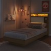Cama de Solteiro Cancun 1 Porta com Led Mel/Arenas - Art In Móveis