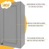 Cozinha Completa Bariloche 12 Portas 2 Gavetas com Vidro e Tampo 100% Mdf Titânio Fosco - Indékes
