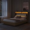 Cama de Casal Cancun 2 Portas com Led Mel/Arenas - Art In Móveis