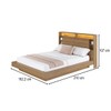 Cama de Casal Cancun 2 Portas com Led Mel - Art In Móveis