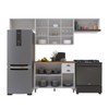 Cozinha Completa Bariloche 10 Portas 2 Gavetas com Tampo 100% Mdf Branco - Indekes
