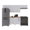 Cozinha Completa Bariloche 10 Portas 2 Gavetas com Tampo 100% Mdf Branco - Indekes