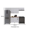 Cozinha Completa Bariloche 10 Portas 2 Gavetas com Tampo 100% Mdf Branco - Indekes