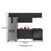Cozinha Completa Bariloche 10 Portas 2 Gavetas com Tampo 100% Mdf Chumbo - Indekes