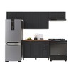 Cozinha Completa Bariloche 10 Portas 2 Gavetas com Tampo 100% Mdf Chumbo - Indekes