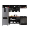 Cozinha Completa Bariloche 10 Portas 2 Gavetas com Tampo 100% Mdf Chumbo - Indekes