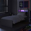Cama Infantil Power 1 Portas 3 Nichos com Led Grafite - Art In Móveis