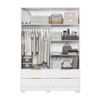 Guarda-Roupa Casal Domo 4 Portas 4 Gavetas com Espelho Branco - Demóbile