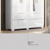 Guarda-Roupa Casal Domo 4 Portas 4 Gavetas com Espelho Branco - Demóbile