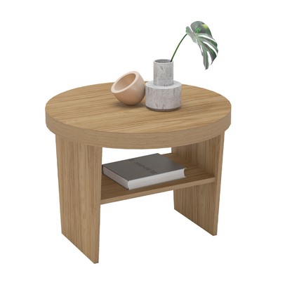 Mesa de Canto Magnum Orgânica Carvalho - Artely Móveis