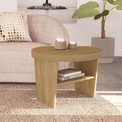Mesa de Canto Magnum Orgânica Carvalho - Artely Móveis