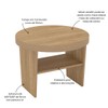 Mesa de Canto Magnum Orgânica Carvalho - Artely Móveis