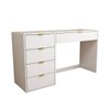 Mesa Escrivaninha Life 5 Gavetas Branco - Panorama Móveis
