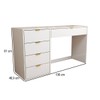 Mesa Escrivaninha Life 5 Gavetas Branco - Panorama Móveis